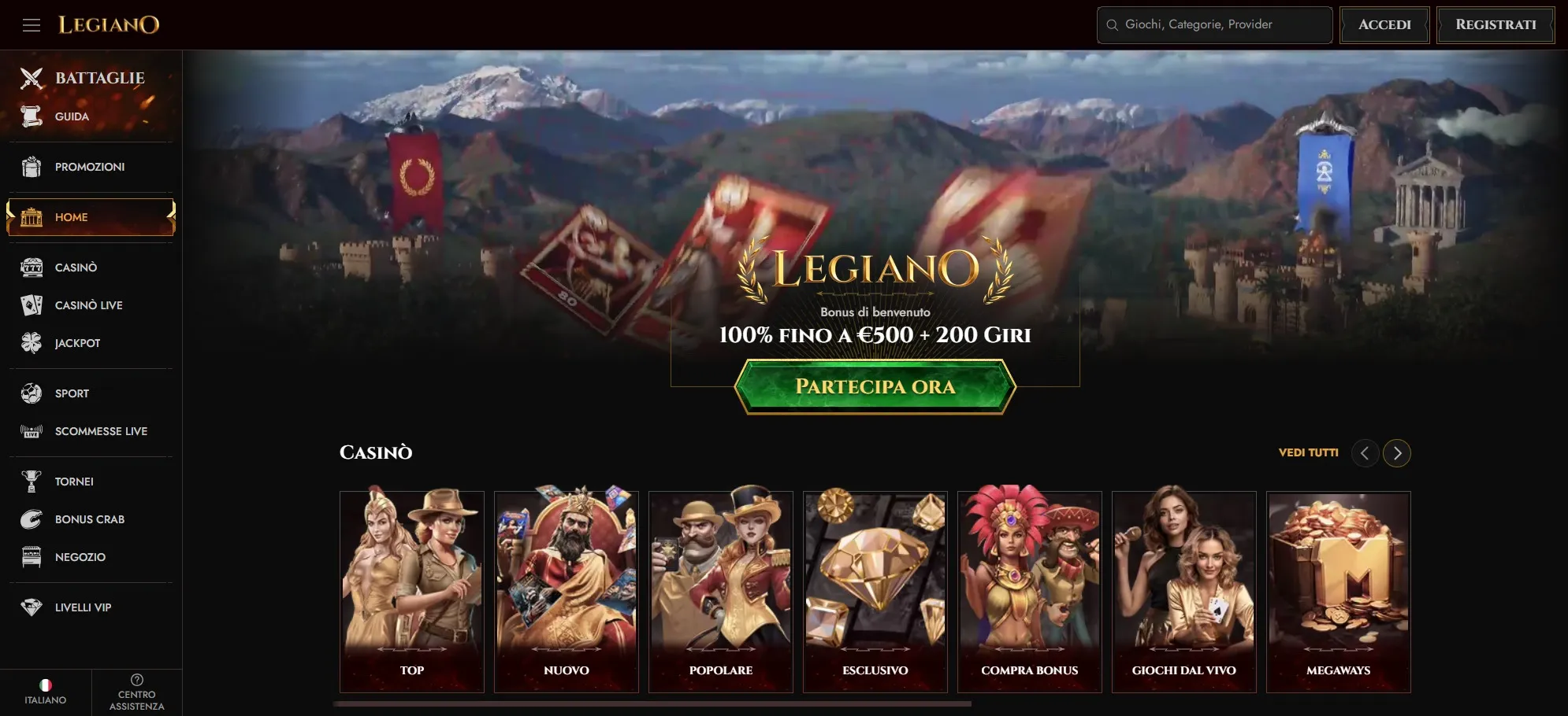 Recensione Legiano Casino – Opinioni, Bonus, Giochi e Sicurezza 1 Recensione Legiano Casino