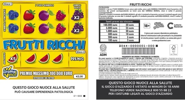 Gratta e Vinci Frutti Ricchi Foto