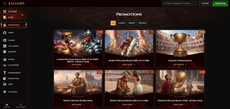 Recensione Legiano Casino – Opinioni, Bonus, Giochi e Sicurezza 2 Bonus e promozioni Legiano Casino