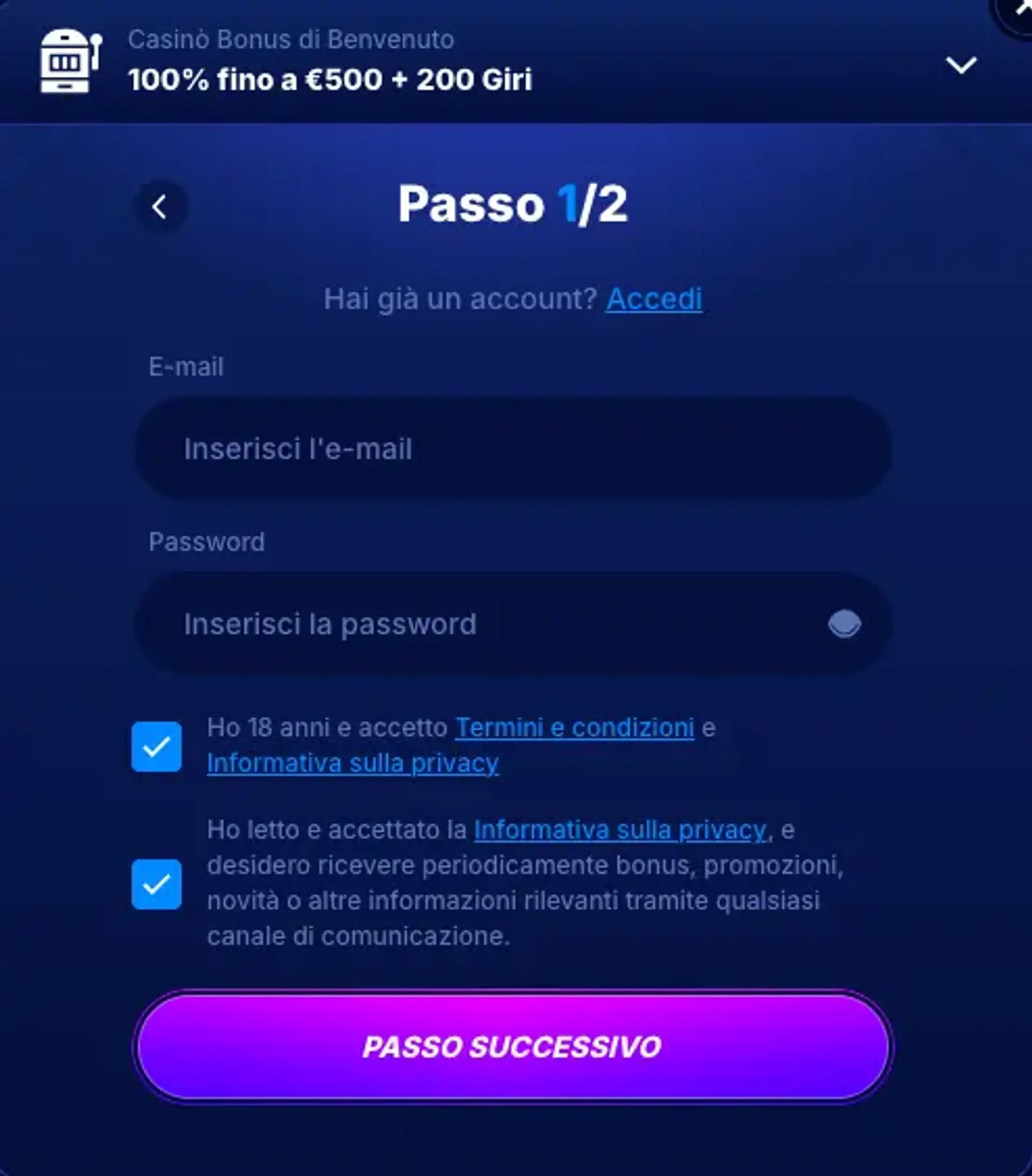 Recensioni e rapporto di prova di Boomerang Bet 2026 4 Come si crea un account Boomerang Bet?