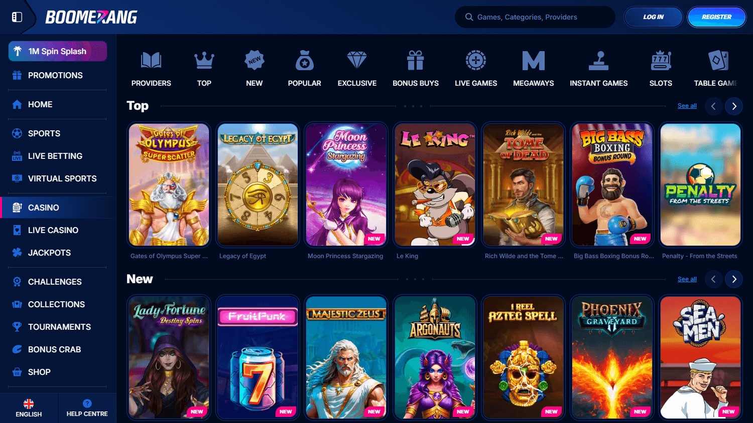 Recensioni e rapporto di prova di Boomerang Bet 2026 2 Quali giochi offre Boomerang Bet casino?