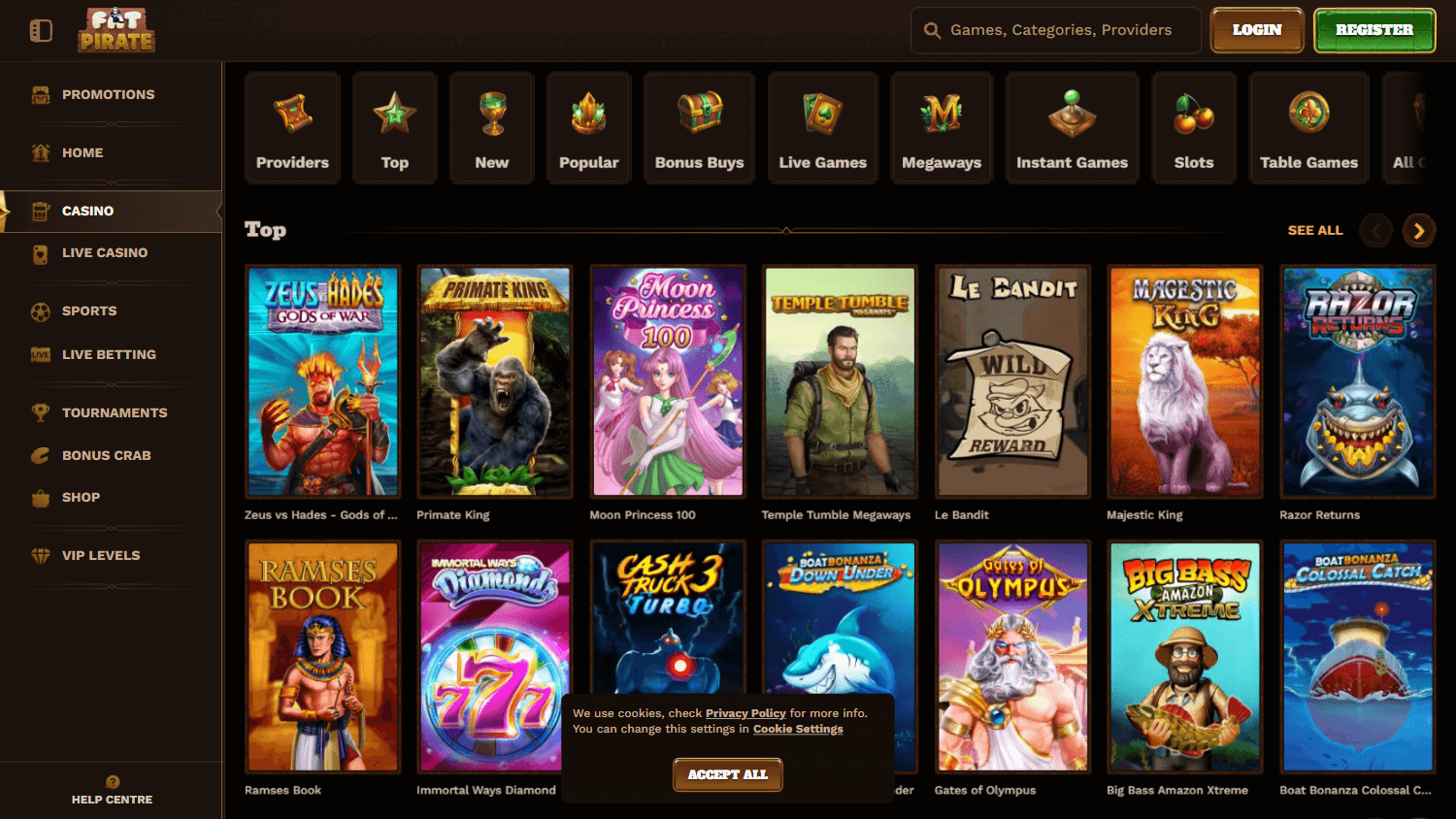 Recensione di FatPirate Casino 3 Giochi su FatPirate Casino